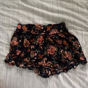 American Eagle Floral High Waisted Shorts